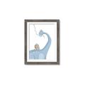 Picture of reading Brachiosaurus _GroupedProduct_Rectangle_Portrait_Mini_ _GroupedProduct_Rectangle_Portrait_Framed_Matted_