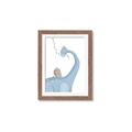 Picture of reading Brachiosaurus _GroupedProduct_Rectangle_Portrait_Mini_ _GroupedProduct_Rectangle_Portrait_Framed_Matted_