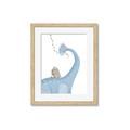 Picture of reading Brachiosaurus _GroupedProduct_Rectangle_Portrait_Mini_ _GroupedProduct_Rectangle_Portrait_Framed_Matted_