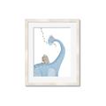 Picture of reading Brachiosaurus _GroupedProduct_Rectangle_Portrait_Mini_ _GroupedProduct_Rectangle_Portrait_Framed_Matted_