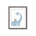 Picture of reading Brachiosaurus _GroupedProduct_Rectangle_Portrait_Mini_ _GroupedProduct_Rectangle_Portrait_Framed_Matted_