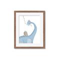 Picture of reading Brachiosaurus _GroupedProduct_Rectangle_Portrait_Mini_ _GroupedProduct_Rectangle_Portrait_Framed_Matted_