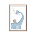 Picture of reading Brachiosaurus _GroupedProduct_Rectangle_Portrait_Mini_ _GroupedProduct_Rectangle_Portrait_Framed_Matted_