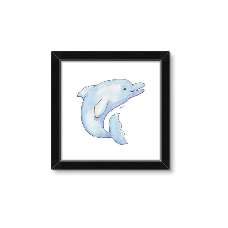 Picture of Blue Dolphin _GroupedProduct_Square_Mini_ _GroupedProduct_Square_Framed_Matted_