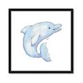 Picture of Blue Dolphin _GroupedProduct_Square_Mini_ _GroupedProduct_Square_Framed_Matted_
