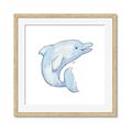 Picture of Blue Dolphin _GroupedProduct_Square_Mini_ _GroupedProduct_Square_Framed_Matted_