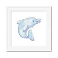 Picture of Blue Dolphin _GroupedProduct_Square_Mini_ _GroupedProduct_Square_Framed_Matted_
