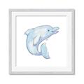 Picture of Blue Dolphin _GroupedProduct_Square_Mini_ _GroupedProduct_Square_Framed_Matted_