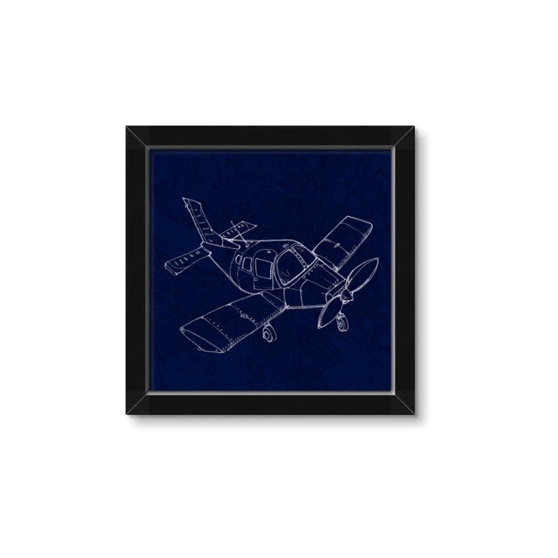 Picture of Airplane Navy I _GroupedProduct_Square_Mini_ _GroupedProduct_Square_Framed_Matted_