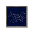 Picture of Airplane Navy I _GroupedProduct_Square_Mini_ _GroupedProduct_Square_Framed_Matted_
