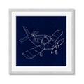 Picture of Airplane Navy I _GroupedProduct_Square_Mini_ _GroupedProduct_Square_Framed_Matted_
