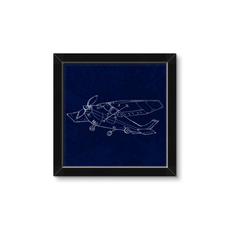 Picture of Airplane Navy II _GroupedProduct_Square_Mini_ _GroupedProduct_Square_Framed_Matted_