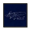 Picture of Airplane Navy II _GroupedProduct_Square_Mini_ _GroupedProduct_Square_Framed_Matted_