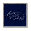 Picture of Airplane Navy II _GroupedProduct_Square_Mini_ _GroupedProduct_Square_Framed_Matted_