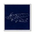 Picture of Airplane Navy II _GroupedProduct_Square_Mini_ _GroupedProduct_Square_Framed_Matted_