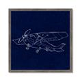 Picture of Airplane Navy II _GroupedProduct_Square_Mini_ _GroupedProduct_Square_Framed_Matted_