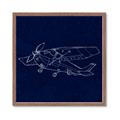 Picture of Airplane Navy II _GroupedProduct_Square_Mini_ _GroupedProduct_Square_Framed_Matted_