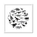Picture of Dino Party _GroupedProduct_Square_Mini_ _GroupedProduct_Square_Framed_Matted_