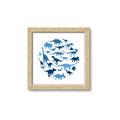 Picture of Dino Party Blue _GroupedProduct_Square_Mini_ _GroupedProduct_Square_Framed_Matted_