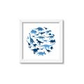 Picture of Dino Party Blue _GroupedProduct_Square_Mini_ _GroupedProduct_Square_Framed_Matted_