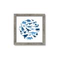 Picture of Dino Party Blue _GroupedProduct_Square_Mini_ _GroupedProduct_Square_Framed_Matted_