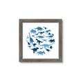 Picture of Dino Party Blue _GroupedProduct_Square_Mini_ _GroupedProduct_Square_Framed_Matted_