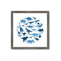 Picture of Dino Party Blue _GroupedProduct_Square_Mini_ _GroupedProduct_Square_Framed_Matted_