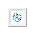 Picture of Dino Party Blue _GroupedProduct_Square_Mini_ _GroupedProduct_Square_Framed_Matted_