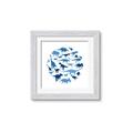 Picture of Dino Party Blue _GroupedProduct_Square_Mini_ _GroupedProduct_Square_Framed_Matted_