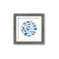 Picture of Dino Party Blue _GroupedProduct_Square_Mini_ _GroupedProduct_Square_Framed_Matted_