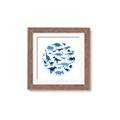 Picture of Dino Party Blue _GroupedProduct_Square_Mini_ _GroupedProduct_Square_Framed_Matted_