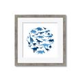 Picture of Dino Party Blue _GroupedProduct_Square_Mini_ _GroupedProduct_Square_Framed_Matted_