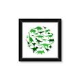 Picture of Dino Party Green  _GroupedProduct_Square_Mini_ _GroupedProduct_Square_Framed_Matted_