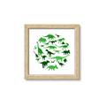 Picture of Dino Party Green  _GroupedProduct_Square_Mini_ _GroupedProduct_Square_Framed_Matted_