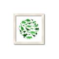 Picture of Dino Party Green  _GroupedProduct_Square_Mini_ _GroupedProduct_Square_Framed_Matted_