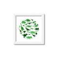 Picture of Dino Party Green  _GroupedProduct_Square_Mini_ _GroupedProduct_Square_Framed_Matted_