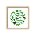 Picture of Dino Party Green  _GroupedProduct_Square_Mini_ _GroupedProduct_Square_Framed_Matted_