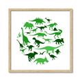 Picture of Dino Party Green  _GroupedProduct_Square_Mini_ _GroupedProduct_Square_Framed_Matted_
