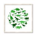Picture of Dino Party Green  _GroupedProduct_Square_Mini_ _GroupedProduct_Square_Framed_Matted_