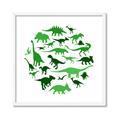 Picture of Dino Party Green  _GroupedProduct_Square_Mini_ _GroupedProduct_Square_Framed_Matted_