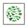 Picture of Dino Party Green  _GroupedProduct_Square_Mini_ _GroupedProduct_Square_Framed_Matted_