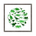 Picture of Dino Party Green  _GroupedProduct_Square_Mini_ _GroupedProduct_Square_Framed_Matted_