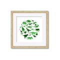 Picture of Dino Party Green  _GroupedProduct_Square_Mini_ _GroupedProduct_Square_Framed_Matted_