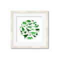 Picture of Dino Party Green  _GroupedProduct_Square_Mini_ _GroupedProduct_Square_Framed_Matted_