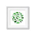 Picture of Dino Party Green  _GroupedProduct_Square_Mini_ _GroupedProduct_Square_Framed_Matted_