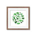 Picture of Dino Party Green  _GroupedProduct_Square_Mini_ _GroupedProduct_Square_Framed_Matted_
