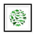 Picture of Dino Party Green  _GroupedProduct_Square_Mini_ _GroupedProduct_Square_Framed_Matted_