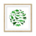 Picture of Dino Party Green  _GroupedProduct_Square_Mini_ _GroupedProduct_Square_Framed_Matted_