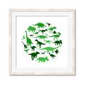 Picture of Dino Party Green  _GroupedProduct_Square_Mini_ _GroupedProduct_Square_Framed_Matted_