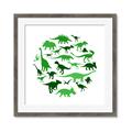 Picture of Dino Party Green  _GroupedProduct_Square_Mini_ _GroupedProduct_Square_Framed_Matted_